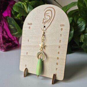 Green Opal Celestial Dangle Earrings